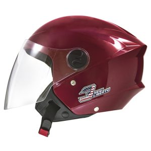 CAPACETE NEW LIBERTY THREE ELITE VERMELHO BRILHANTE Nº 60