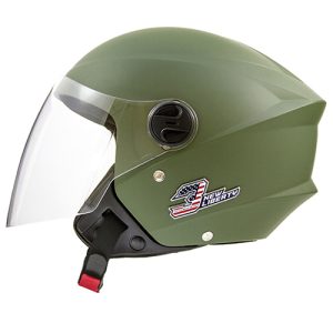 CAPACETE NEW LIBERTY THREE ELITE VERDE FOSCO Nº 56