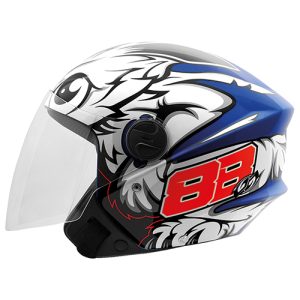 CAPACETE NEW LIBERTY THREE GP 88 AZUL BRILHANTE N°56