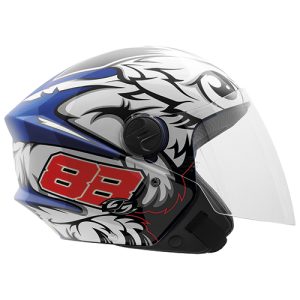 CAPACETE NEW LIBERTY THREE GP 88 AZUL BRILHANTE N°58