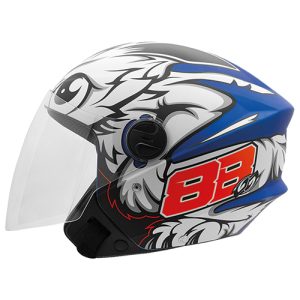 CAPACETE NEW LIBERTY THREE GP 88 AZUL FOSCO N°60