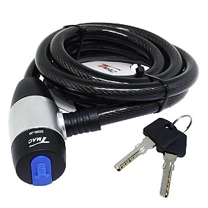 TRAVA MOTO CABO ARTICULADO 1.50M PRETO